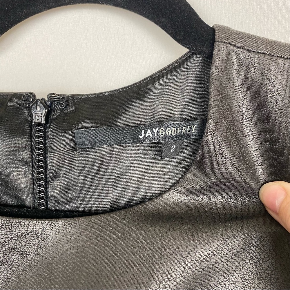 Jay Godfrey Black Chest Cutout Dress - Picture 7 of 10